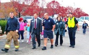 Hilliard Mayor, DARE police officer, city traffic engineer and firefighters led the way!